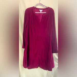 Burgundy corduroy dress